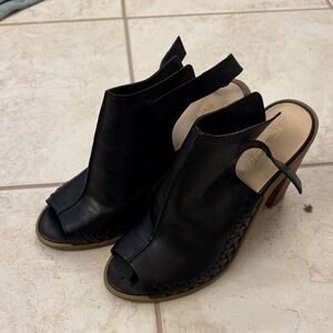 Nine West Black Open-Toe Heels